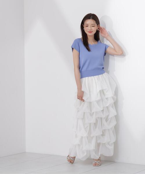 PROPORTION BODY DRESSING(プロポーションボディドレッシング)の「【追加生産決定!】<山内ともなさんコラボ>タックバルーンスカート / 1216220605(スカート・レディース・ホワイト系その他/ブラック・SMALL/MEDIUM/P/S)」の13枚目の写真