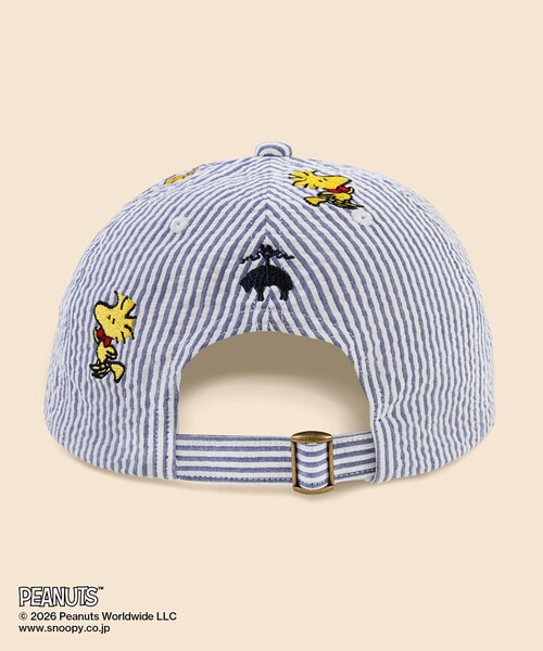 BROOKS BROTHERS(ブルックスブラザーズ)の「Brooks Brothers × PEANUTS シアサッカー ウッドストックエンブロイダリー ベースボールキャップ(キャップ・メンズ・ブルー・ONE SIZE)」の2枚目の写真