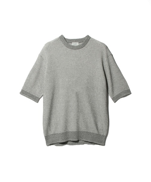 ESTNATION（エストネーション）の「ESTNATION / コットンリネン クルーネックニット（ニット/セーター・メンズ・グレー/ネイビー・MEDIUM/LARGE/X-LARGE）」の13枚目の写真