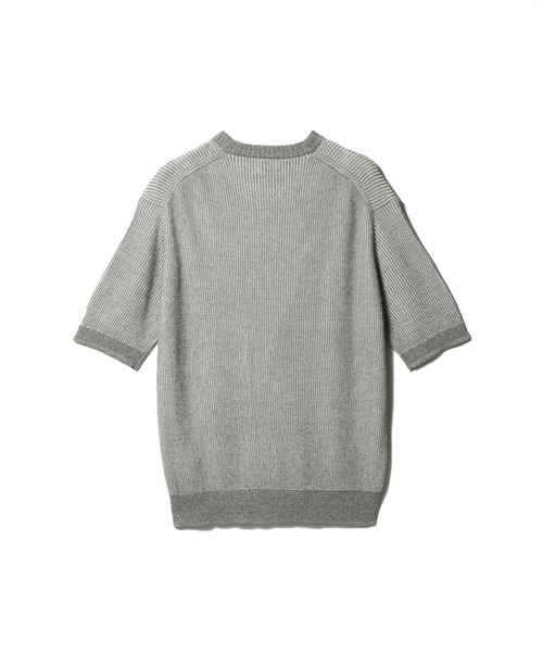 ESTNATION（エストネーション）の「ESTNATION / コットンリネン クルーネックニット（ニット/セーター・メンズ・グレー/ネイビー・MEDIUM/LARGE/X-LARGE）」の14枚目の写真