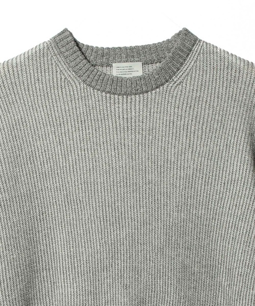 ESTNATION（エストネーション）の「ESTNATION / コットンリネン クルーネックニット（ニット/セーター・メンズ・グレー/ネイビー・MEDIUM/LARGE/X-LARGE）」の15枚目の写真