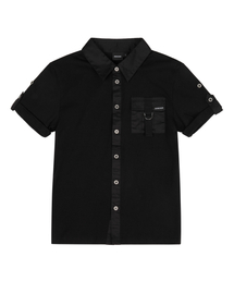 AAKAM（アーカム）の「Roll-Up Pocket Shirts (Black)（シャツ/ブラウス）」