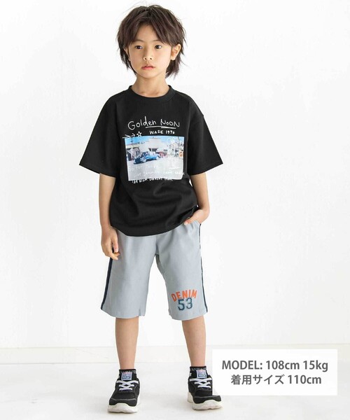 WASK(ワスク)の「5.5分丈 ベルトロゴストレッチツイルパンツ(100~160cm)(その他パンツ・キッズ・ブラック/グレー・140cm/130cm/160cm/150cm)」の4枚目の写真
