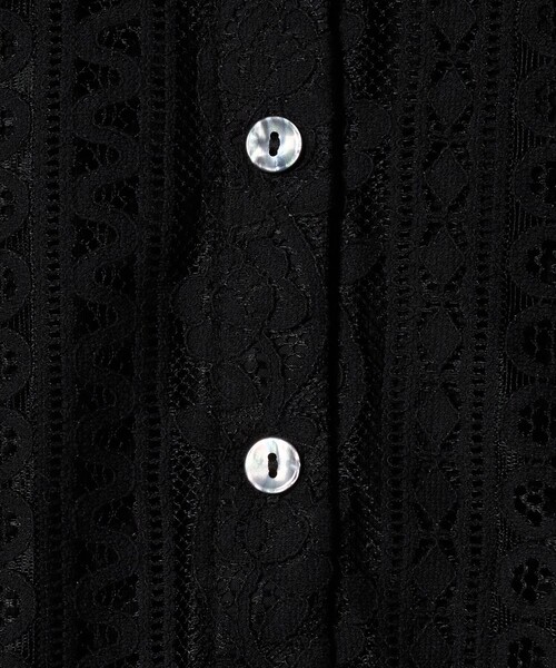 green label relaxing(グリーンレーベルリラクシング)の「レース シャツ タンクトップセット / キッズ 100cm-130cm(シャツ/ブラウス・キッズ・オフホワイト/ブラック・130cm/110cm/120cm/100cm)」の9枚目の写真