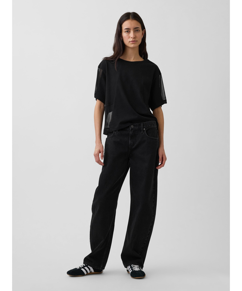 GAP(ギャップ)の「オーバーサイズ シアー シーム Tシャツ(Tシャツ/カットソー・レディース・ホワイト/ブラック・XS/M/S/L/XL/XXS)」の3枚目の写真