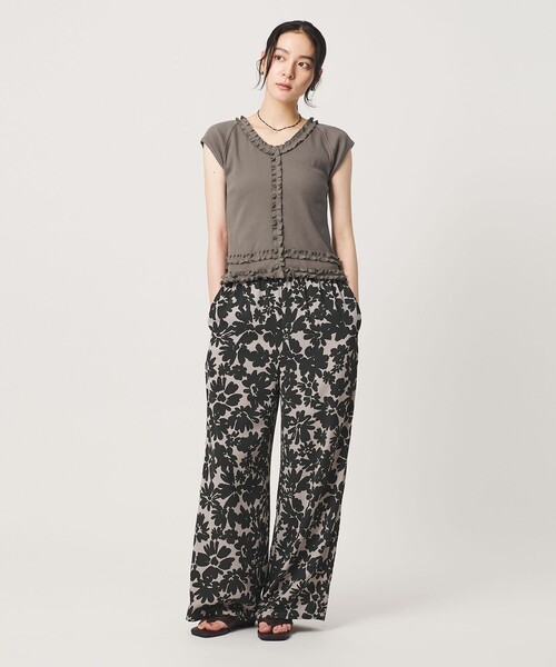 BEAUTY&YOUTH UNITED ARROWS(ビューティーアンドユースユナイテッドアローズ)の「コットン リブ フリル キャップスリーブ カットソー(Tシャツ/カットソー・レディース・ホワイト/ネイビー/モカ・FREE)」の6枚目の写真
