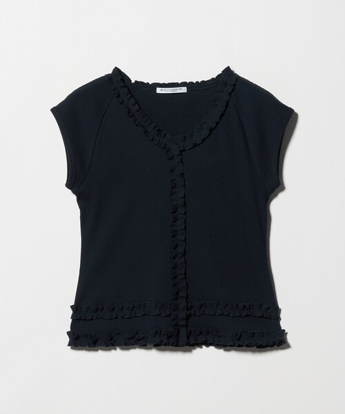 BEAUTY&YOUTH UNITED ARROWS(ビューティーアンドユースユナイテッドアローズ)の「コットン リブ フリル キャップスリーブ カットソー(Tシャツ/カットソー・レディース・ホワイト/ネイビー/モカ・FREE)」の16枚目の写真