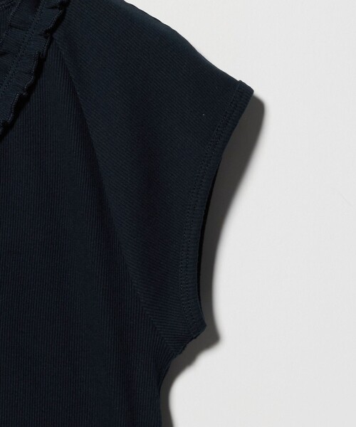 BEAUTY&YOUTH UNITED ARROWS(ビューティーアンドユースユナイテッドアローズ)の「コットン リブ フリル キャップスリーブ カットソー(Tシャツ/カットソー・レディース・ホワイト/ネイビー/モカ・FREE)」の19枚目の写真