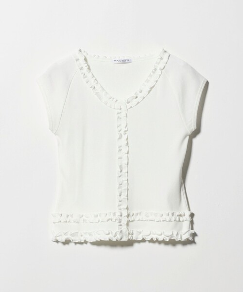 BEAUTY&YOUTH UNITED ARROWS(ビューティーアンドユースユナイテッドアローズ)の「コットン リブ フリル キャップスリーブ カットソー(Tシャツ/カットソー・レディース・ホワイト/ネイビー/モカ・FREE)」の22枚目の写真
