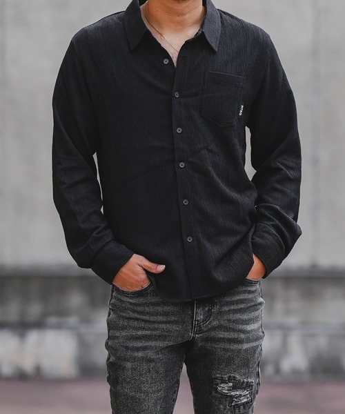 adamsJUGGLER（アダムスジャグラー）の「RTEG C.Tリラックスロングシャツ（シャツ/ブラウス・メンズ・ホワイト/ブラック・XL/L/M/S）」の19枚目の写真