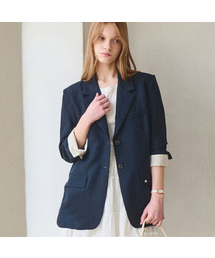 Turn up linen blazer_2 Colors