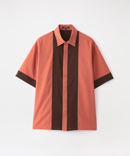 LOVELESS(ラブレス)の「ブロッキングショートスリーブシャツ(シャツ/ブラウス・メンズ・オフホワイト/ブラック/ブラウン系その他3/ネイビー・M/L)」の3枚目の写真