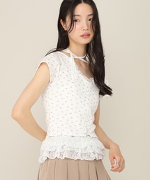 花柄レースフリルTEE 855268