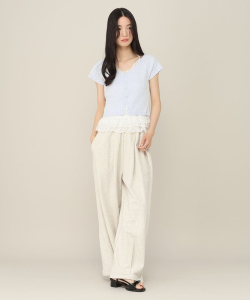 Heather(ヘザー)の「花柄レースフリルTEE 855268(Tシャツ/カットソー・レディース・グレー/オフホワイト/ブルー・FREE)」の20枚目の写真