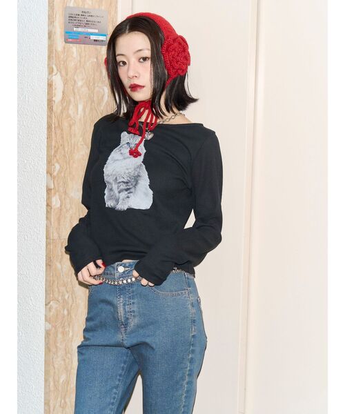 jouetie(ジュエティ)の「パターンフリルドッキングフレアデニム(デニムパンツ・レディース・ブルー/ブラック・SMALL/MEDIUM)」の10枚目の写真