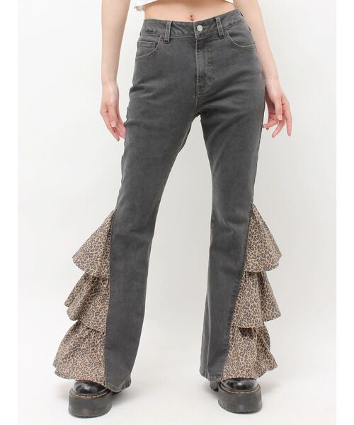 jouetie(ジュエティ)の「パターンフリルドッキングフレアデニム(デニムパンツ・レディース・ブルー/ブラック・SMALL/MEDIUM)」の17枚目の写真