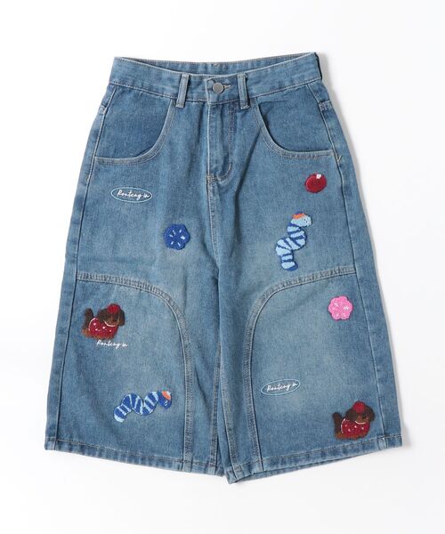 Dream garden(ドリームガーデン)の「ワッペンデザイン 七分丈デニムパンツ(デニムパンツ・レディース・ブルー・XS/S/M/L/XL/2XL/3XL)」の12枚目の写真