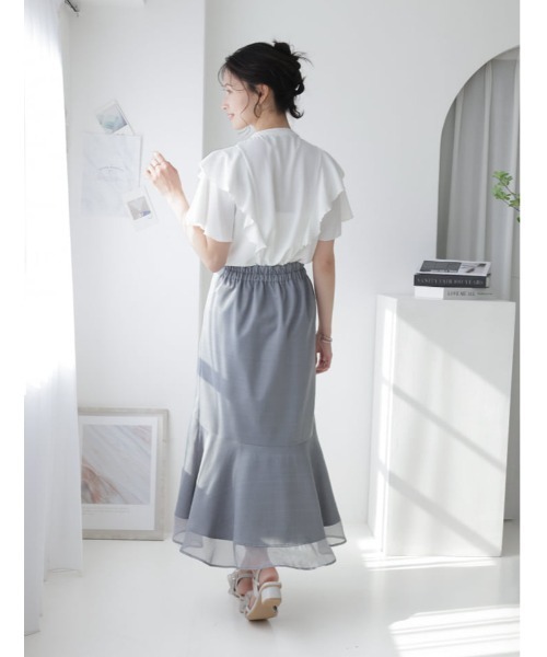fifth(フィフス)の「【aya223_bセレクト】裾シアードッキングマーメイドスカート(スカート・レディース・ライトグレー/ブラック/ライトベージュ・XS/M)」の7枚目の写真