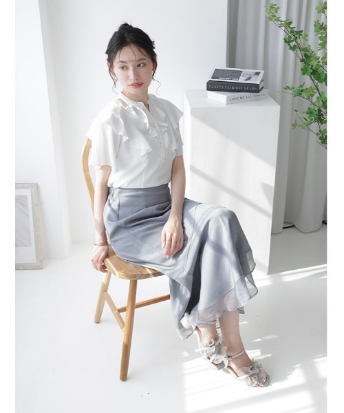 fifth(フィフス)の「【aya223_bセレクト】裾シアードッキングマーメイドスカート(スカート・レディース・ライトグレー/ブラック/ライトベージュ・XS/M)」の9枚目の写真