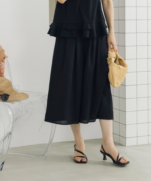 Sono（ソーノ）の「【SONO/ソーノ】【Breeze flow cloth】キュロットパンツ（その他パンツ・レディース・ネイビー/ブラック・2/1）」の2枚目の写真
