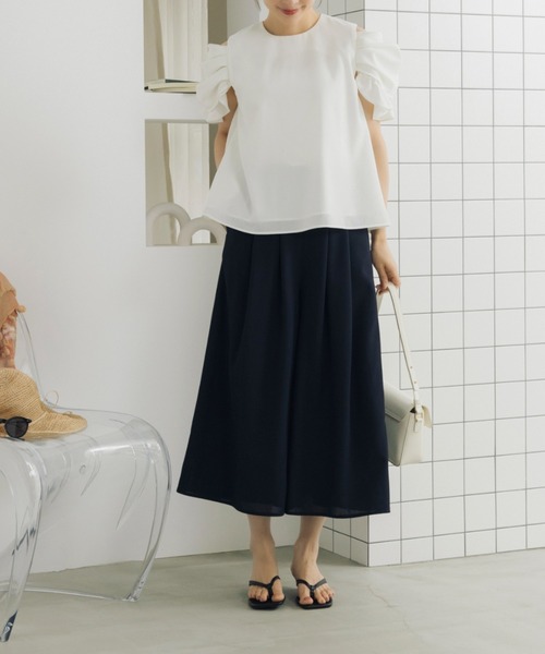 Sono（ソーノ）の「【SONO/ソーノ】【Breeze flow cloth】キュロットパンツ（その他パンツ・レディース・ネイビー/ブラック・2/1）」の12枚目の写真