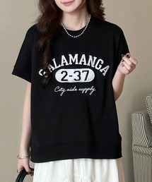 DAY CLOSET | 半袖 英字 刺繍 カレッジロゴ Tシャツ レディース(Tシャツ/カットソー)