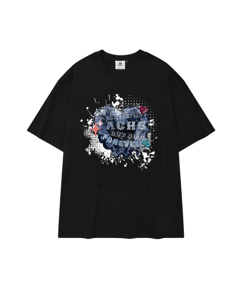 DYSFUNCT（ディスファンクト）の「VINTAGE HEART PATCH T-SHIRT(BLACK)（Tシャツ/カットソー・レディース・その他・SMALL/MEDIUM/LARGE）」の4枚目の写真