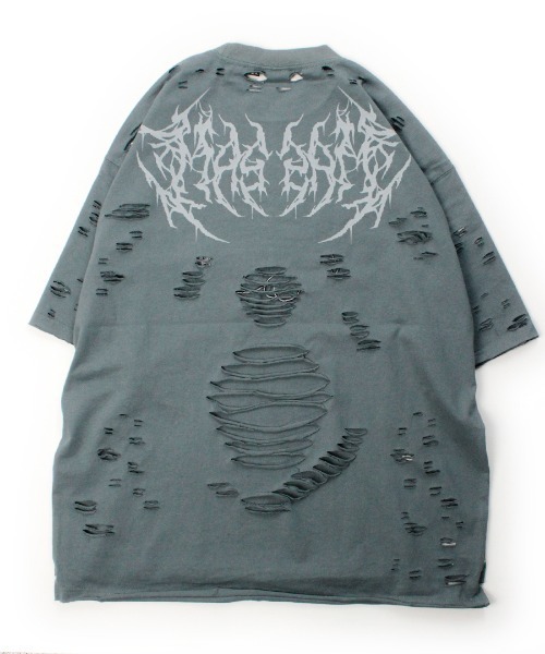 GALFY(ガルフィー)の「GALFY-闇に溶かされし犬ダメージTee(Tシャツ/カットソー・メンズ・ブルーグレー/サンドベージュ/ブラック・XL/L)」の17枚目の写真