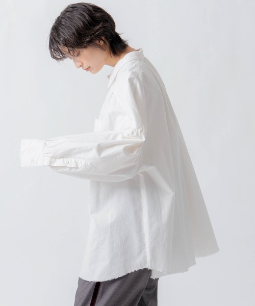 WHYTO.(ホワイト)の「「WHYTO. / ホワイト」oxford volume blouse(シャツ/ブラウス・レディース・サックスブルー/オフホワイト・36/38)」の12枚目の写真
