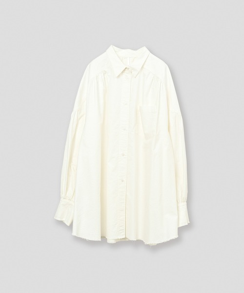 WHYTO.(ホワイト)の「「WHYTO. / ホワイト」oxford volume blouse(シャツ/ブラウス・レディース・サックスブルー/オフホワイト・36/38)」の18枚目の写真