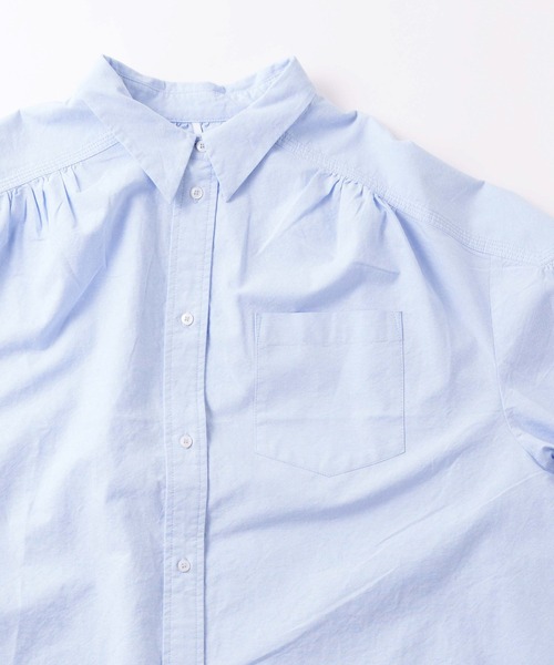 WHYTO.(ホワイト)の「「WHYTO. / ホワイト」oxford volume blouse(シャツ/ブラウス・レディース・サックスブルー/オフホワイト・36/38)」の22枚目の写真
