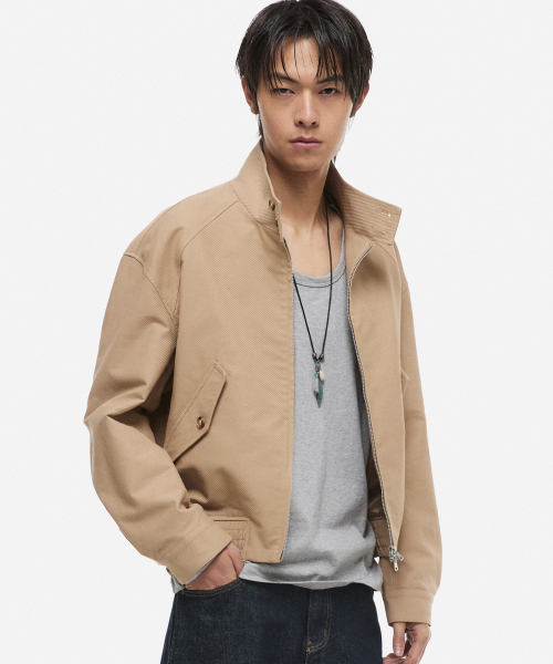 DNSR(ディーエヌエスアール)の「クロップヘリングトンジャケットベージュ(ブルゾン・メンズ・その他・MEDIUM/LARGE/X-LARGE)」の3枚目の写真