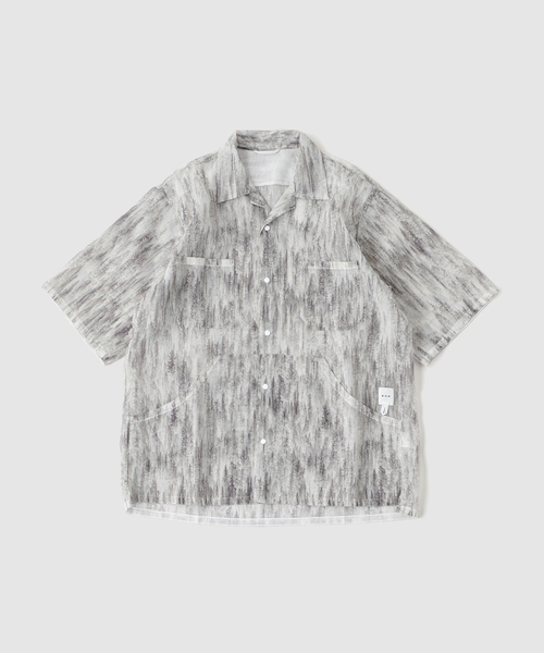 417 EDIFICE(フォーワンセブンエディフィス)の「迷迭香 / マンネンロウ MESH H/S SHIRT(シャツ/ブラウス・メンズ・ホワイト/ブラック・3)」の2枚目の写真