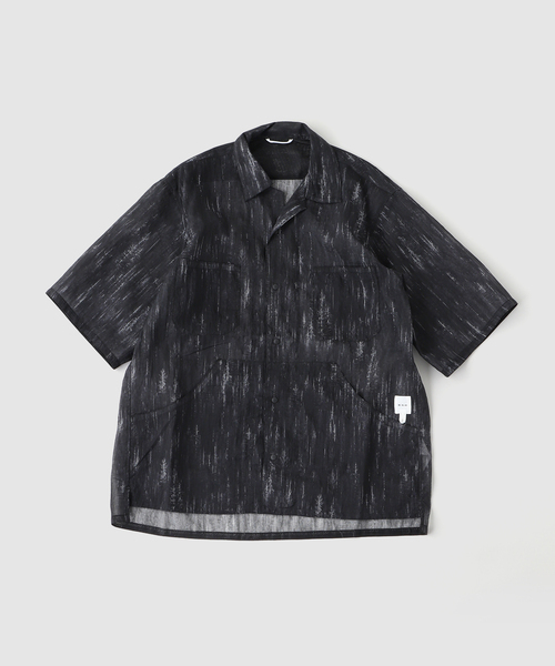 417 EDIFICE(フォーワンセブンエディフィス)の「迷迭香 / マンネンロウ MESH H/S SHIRT(シャツ/ブラウス・メンズ・ホワイト/ブラック・3)」の1枚目の写真