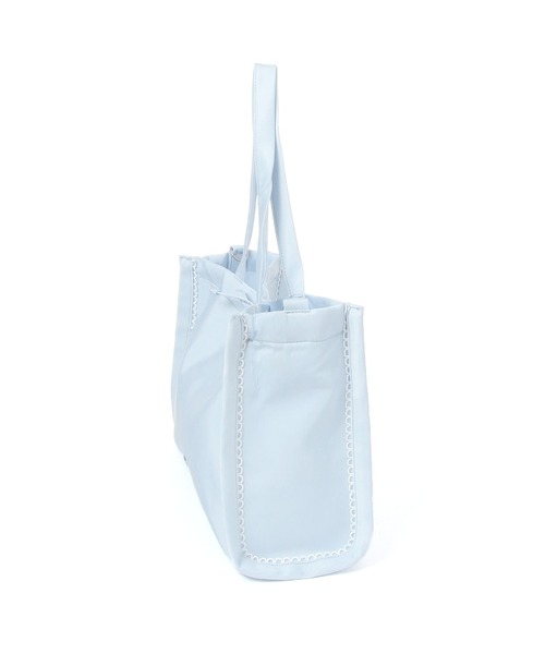 Heather(ヘザー)の「2WAYナイロンリボンBAG 878923(トートバッグ・レディース・ブルー/アイボリー・ONE SIZE)」の7枚目の写真