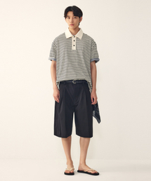 STUDIO TOMBOY（スタジオトムボーイ）の「[MEN] コットンツーピンタックハーフパンツ_ブラック_9156231111（その他パンツ）」