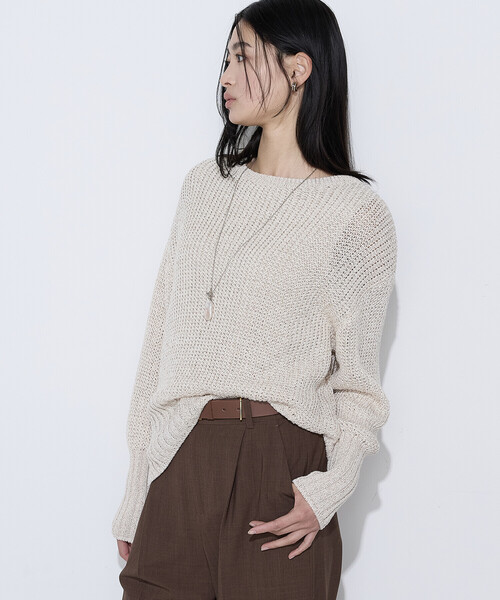 COMME CA(コムサ)の「〔 Sサイズ 〕 和紙混杢ニット プルオーバー(ニット/セーター・レディース・ネイビー・5号)」の13枚目の写真