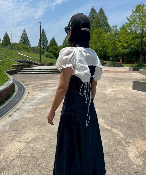 AMAIL(アマイル)の「Puff Crop Blouse(シャツ/ブラウス・レディース・ホワイト/ブラック・FREE)」の15枚目の写真