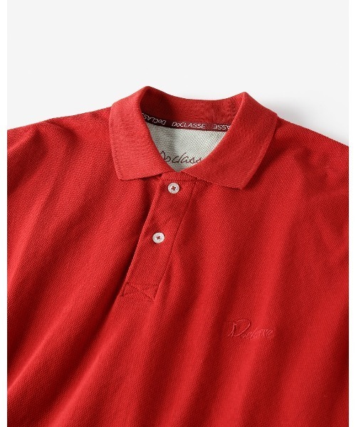 DoCLASSE（ ドゥクラッセ）の「コットン鹿の子GOLFポロ（Tシャツ/カットソー・メンズ・レッド・S/M）」の3枚目の写真