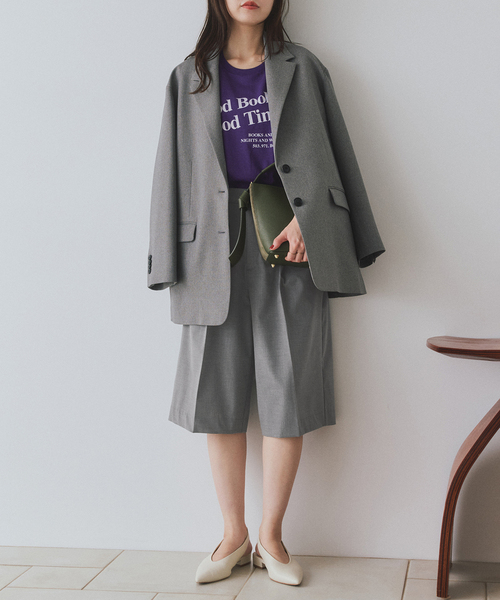 SLOBE IENA(スローブイエナ)の「《接触冷感/防シワ》2WAY TRトロバミューダスラックス(その他パンツ・レディース・グレー/ブラウン・36/38)」の10枚目の写真