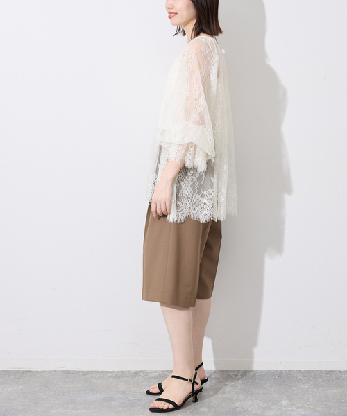 SLOBE IENA(スローブイエナ)の「《接触冷感/防シワ》2WAY TRトロバミューダスラックス(その他パンツ・レディース・グレー/ブラウン・36/38)」の15枚目の写真