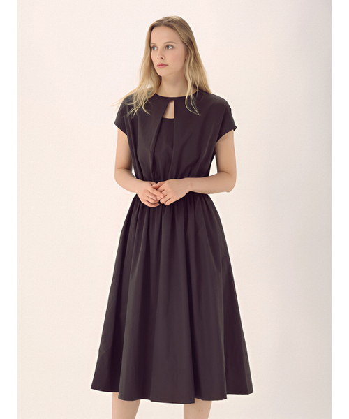 ACUD(アクド)の「Front Cut Banding Dress _Brown(ワンピース・レディース・ブラウン・FREE)」の1枚目の写真