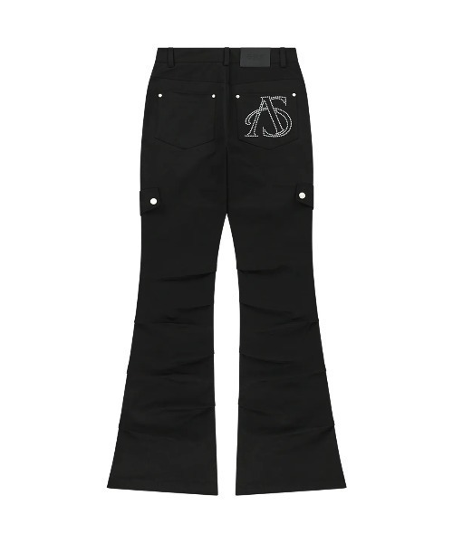 as you are（アズユーアー）の「◇ASYOUARE◇ブランド直輸入正規品/サイドタックブーツカットパンツ SIDE TUCK BOOT-CUT PANTS（カーゴパンツ・レディース・チャコール/ブラック・S/M）」の3枚目の写真
