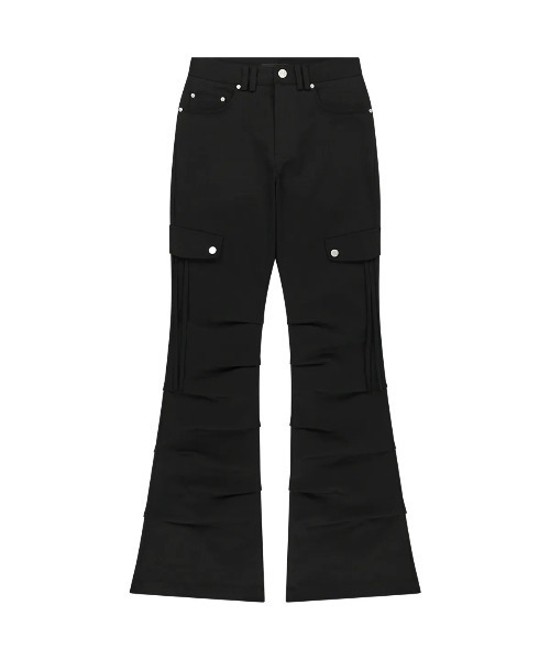 as you are（アズユーアー）の「◇ASYOUARE◇ブランド直輸入正規品/サイドタックブーツカットパンツ SIDE TUCK BOOT-CUT PANTS（カーゴパンツ・レディース・チャコール/ブラック・S/M）」の4枚目の写真
