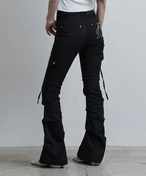 as you are（アズユーアー）の「◇ASYOUARE◇ブランド直輸入正規品/サイドタックブーツカットパンツ SIDE TUCK BOOT-CUT PANTS（カーゴパンツ・レディース・チャコール/ブラック・S/M）」の16枚目の写真