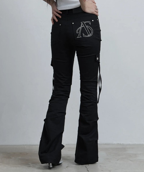 as you are（アズユーアー）の「◇ASYOUARE◇ブランド直輸入正規品/サイドタックブーツカットパンツ SIDE TUCK BOOT-CUT PANTS（カーゴパンツ・レディース・チャコール/ブラック・S/M）」の21枚目の写真