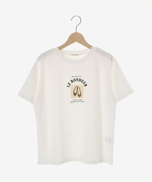 le.coeur blanc（ルクールブラン）の「LE BONHEUR TEE（Tシャツ/カットソー・レディース・オフホワイト/ブラック・38）」の5枚目の写真