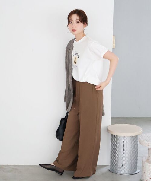 le.coeur blanc（ルクールブラン）の「LE BONHEUR TEE（Tシャツ/カットソー・レディース・オフホワイト/ブラック・38）」の19枚目の写真