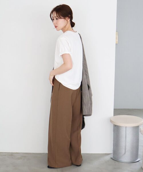 le.coeur blanc（ルクールブラン）の「LE BONHEUR TEE（Tシャツ/カットソー・レディース・オフホワイト/ブラック・38）」の21枚目の写真