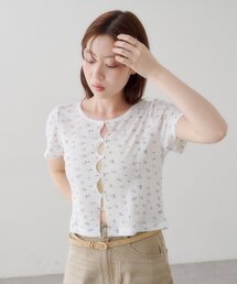 【花柄&無地】ピコポコTEE